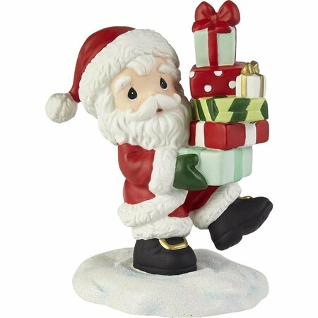 PRECIOUS MOMENTS 5.5 in. Loaded Up with Christmas Cheer Annual Santa Figurine 221011